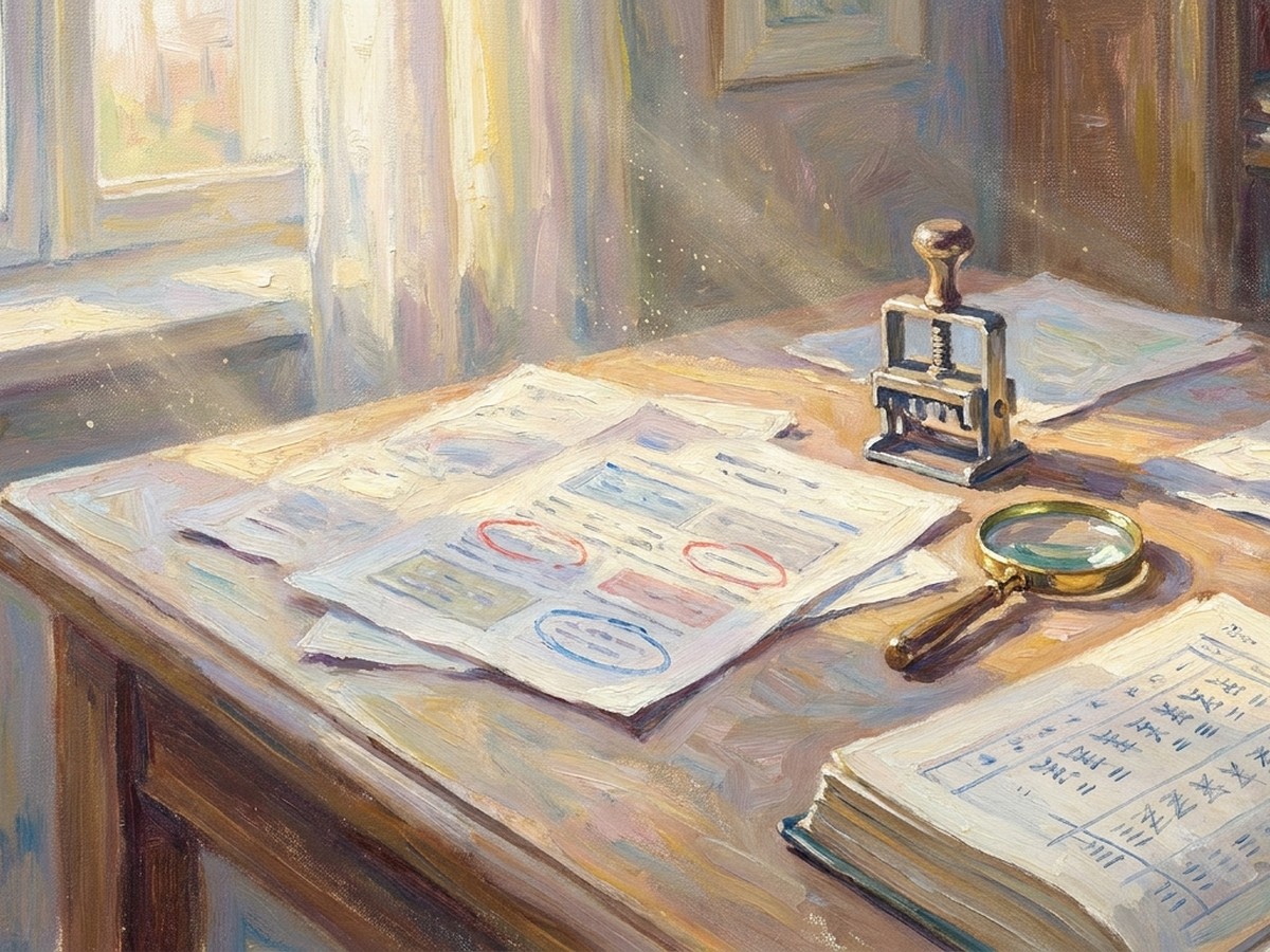 Impressionist scene of a marketer configuring prompt contracts for an AI writing tool