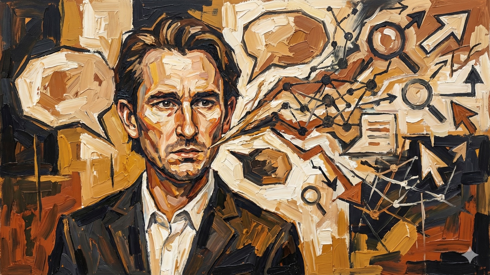 Expressionism-style illustration representing ChatGPT Search and AI-powered information retrieval