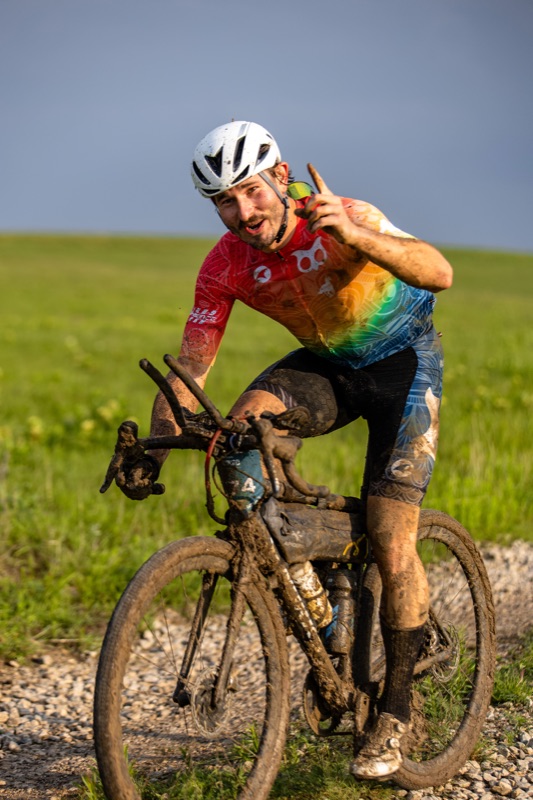 Matt Kundo racing Unbound Gravel